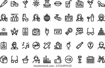 Discotheque And Nightlife Icons Simple vector icon. Illustration symbol design template for web mobile UI element.