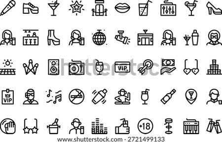 Discotheque And Nightlife Icons Simple vector icon. Illustration symbol design template for web mobile UI element.