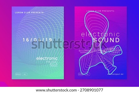 Discotheque Poster. Dj Concert Template. Nightclub Audio Invitation. Techno Event. Pink Edm Background. Electro Invite. Green Music Design. Violet Discotheque Poster