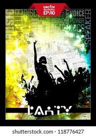 Discotheque poster. Vector