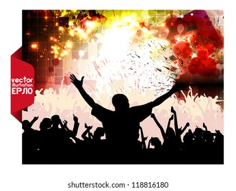Discotheque poster. Vector
