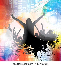 Discotheque poster. Vector
