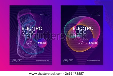 Discotheque Set. Green Dance Poster. Nightclub Radio Invitation. Pink Fest Magazine. Sound Design. Concert Vector. Edm Trance Element. Violet Discotheque Set
