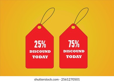Discoundt price tag in gradient background .