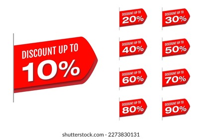 Discount up to 10% to 90% offer bundle of red labels