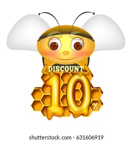 Discount 10%, the bee keeps a discount