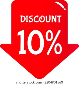 Discount 10% - creative illustration with discount concept for sale, promotion, offer and others