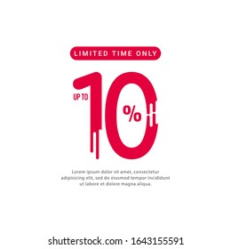 Discount up to 10% Limited Time Only Vector Template Design Illustration