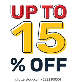 Discount up to 15 percent off, banner templates, special offer sales promotions.