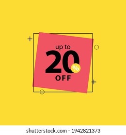 Discount up to 20% off Label Vector Template Design Illustration
