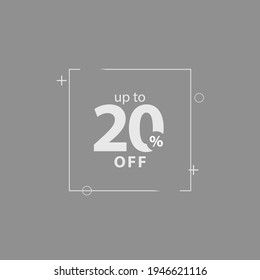Discount up to 20% off Label Vector Template Design Illustration