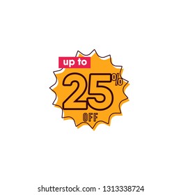 Discount up to 25% off Label Vector Template Design Illustration