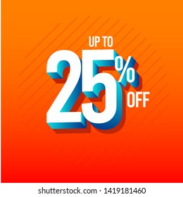 Discount Up to 25% off Label Vector Template Design Illustration