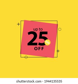 Discount up to 25% off Label Vector Template Design Illustration