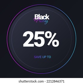 Discount 25 percent concept. Sales and special offers for regular customers. Modern method of marketing, advertising. Internet promotion. Poster or banner for website. Cartoon flat vector illustration