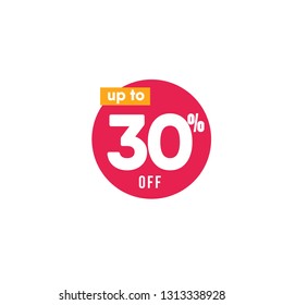 Discount up to 30% off Label Vector Template Design Illustration