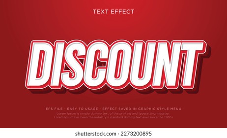 Discount 3d editable text effect	