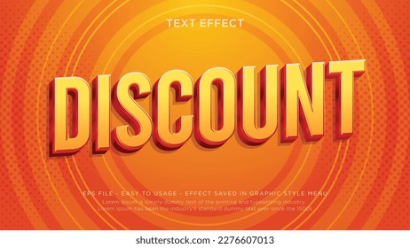 Discount 3d editable text effect	