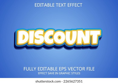 Discount 3d editable text style effect