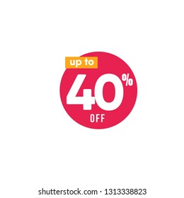 Discount up to 40% off Label Vector Template Design Illustration