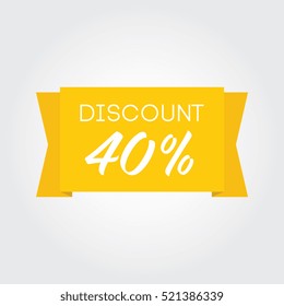 Discount 40% On Yellow Ribbon