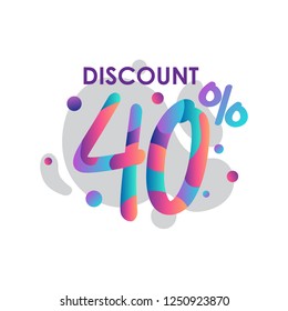 Discount 40 percent element