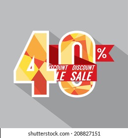 Discount 40 Percent Off Vector Illustration