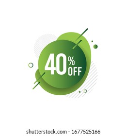 Discount 40% special offer design template.