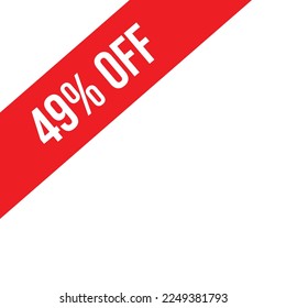 discount 49% icon with white background