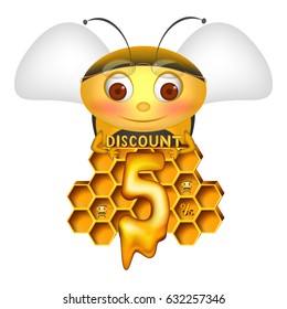 Discount 5 Percent, the bee keeps a discount