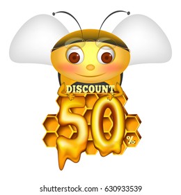 Discount 50%, the bee keeps a discount