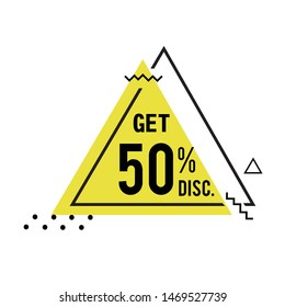 Discount 50% Label Vector Template Design Illustration