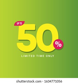 Discount up to 50% Limited Time Only Vector Template Design Illustration