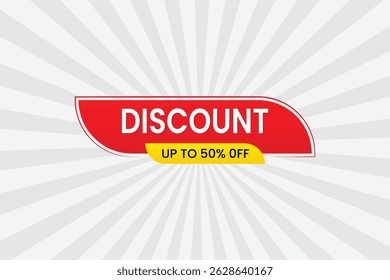 discount 50% off design red color
