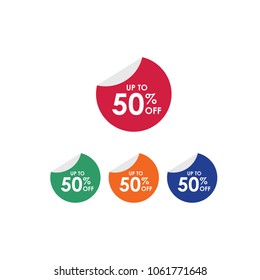 Discount up to 50% off Label Vector Template Design Illustration