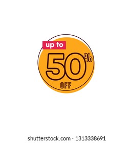 Discount up to 50% off Label Vector Template Design Illustration