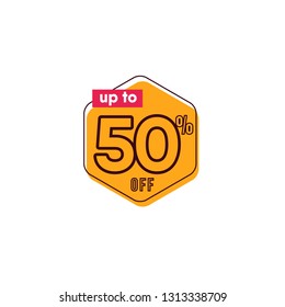 Discount up to 50% off Label Vector Template Design Illustration