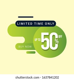 Discount up to 50% off Limited Time Only Vector Template Design Illustration