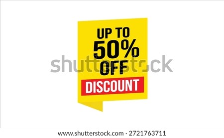 discount up to 50% off limited time promotional banner
