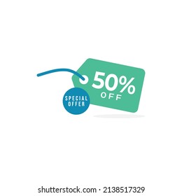 Discount up to 50% off Special Offer Vector Template Design Illustration