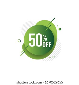 Discount 50% special offer design template.