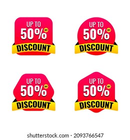 Discount 50 Sticker Design Business Theme Stock Vector (Royalty Free ...