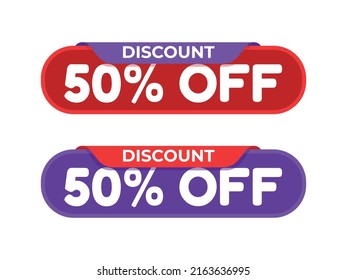 Discount up to 50%25 special offer banner template. Discount label set