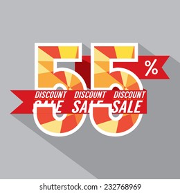 Discount 55 Percent Off Vector Illustration