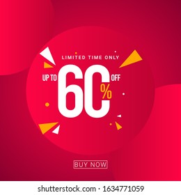 Discount up to 60% Limited Time Only Vector Template Design Illustration