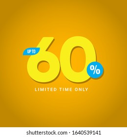 Discount up to 60% Limited Time Only Vector Template Design Illustration