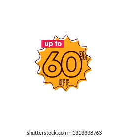 Discount up to 60% off Label Vector Template Design Illustration