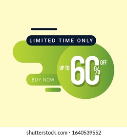 Discount up to 60% off Limited Time Only Vector Template Design Illustration