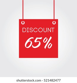 Discount 65% on board hanging red