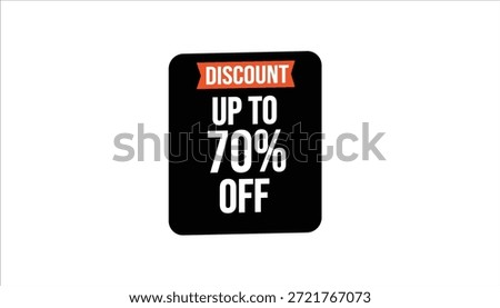 discount up to 70% off limited time promotional banner